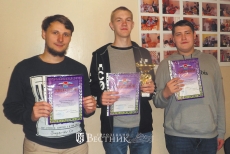 Победители турнира «А» Е. Присталов, Д. Сакуло, Д. Гольцев